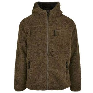 Men Sherpa <b>Fleece</b> Hoodie Full Zip Sherpa <b>Lined</b> Faux Fur <b>Jacket</b> Zip Up Hooded Sweatshirt for Autumn Winter - Product Image 3