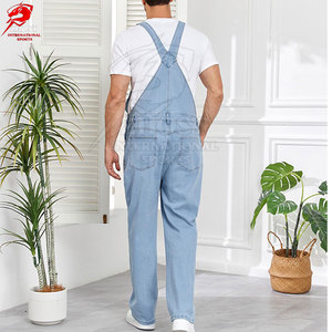 Best Selling <b>Men</b> Jeans <b>Overall</b> Loose Fit Functional Pocket Design Soft Fabric Stylish Everyday Lifestyle Clothing - Product Image 3