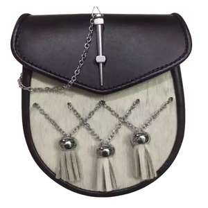 Accesorio Musical Escocés Personalizado de Cuero Genuino para Fagot, con 3 Borlas, para Interpretación Profesional - Product Image 3