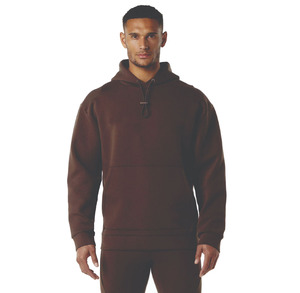 Ensemble de survêtement à capuche marron pour homme, manches longues, couleur unie, avec poches latérales, matière respirante en spandex et polyester, vêtements décontractés - Product Image 5