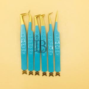 แหนบต่อขนตาแบบใหม่ ดีไซน์ผีเสื้อ สีทอง แหนบต่อขนตาแบบมิงค์ แหนบสีฟ้า แหนบสแตนเลส สไตล์สั่งทำ คุณภาพสูงสุด - Product Image 1