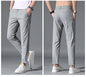 กางเกงคาปรีเอวยางยืด 9 นาที ใส่สบาย น้ำหนักเบา ทรงตรงเข้ารูป ผ้าไอซ์เทป สำหรับผู้ชาย ไซส์ปกติ - Product Image 4