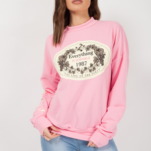 Sweat-shirt pour femme imprimé DTG, mélange de polyester et de coton, col rond décontracté, manches longues, pull personnalisé avec motif graphique, streetwear - Product Image 3