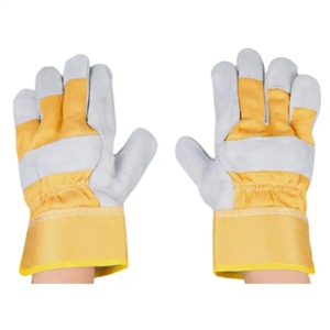 ถุงมือทำงานหนังวัวแคนาดาคุณภาพสูง ทนความร้อนและการเสียดสี บุด้วยผ้าฝ้าย สามารถปรับแต่งโลโก้ได้ เหมาะสำหรับคนงาน - Product Image 1