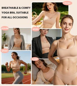 Soutien-gorge de sport à marque privée pour femme, maintien élevé, respirant, séchage rapide, sans couture, extensible, pour la gym et le yoga - Product Image 5