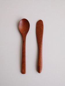Natural Wooden Salad <b>Servers</b> & Spoons Set Eco-Friendly Dishwasher Safe Kitchen Utensils - Product Image 3