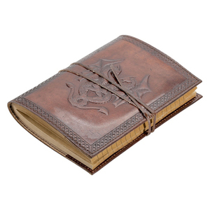 Carnet en cuir véritable gaufré Double Dragon, couverture rigide vintage, Grimoire, carnet de croquis, carnet de lecture antique, classique religieux - Product Image 4