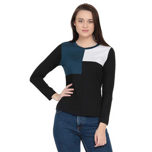Camisetas de Manga Larga con Cuello Redondo para Mujer, Estilo Urbano, 100% Algodón, Antiarrugas, de Secado Rápido, Camisetas Básicas a la Moda - Product Image 1