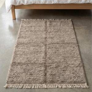 Tapis rectangulaire de luxe en laine nouée à la main, à franges, doux et moelleux, motif floral classique, à poils plats, durable, pour chambre et salon - Product Image 4