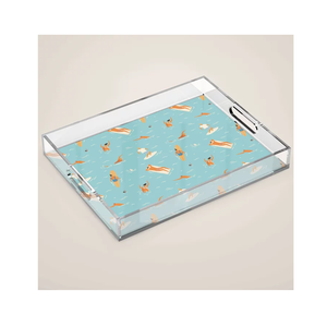 Awesome Acrylic Serving Tray Superb Printed Transparent Crafts for Home Restaurant Bar Hotel Wedding Accessory - Product Image 5