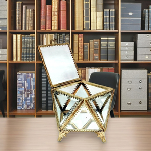 Boîte de terrarium en verre et laiton de haute qualité, style classique, pour la maison et le bureau, rangement de bijoux, taille et logo personnalisés, cadeau - Product Image 1