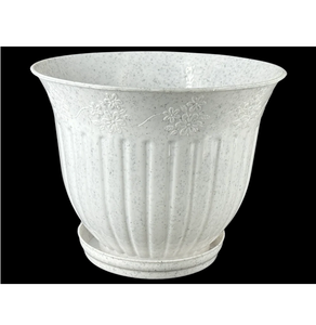 Pot de fleurs en terre cuite Twister 04 No 10 pouces, grand pot en plastique pour l'intérieur, l'extérieur, la maison, le jardin, le balcon - Product Image 1