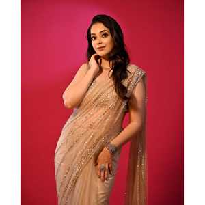 Designer Party Wear Saree avec broderie de séquence travail robes de bal élégantes - Product Image 3