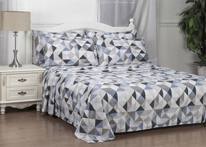 Parures de draps imprimées modernes pour la maison, ensemble de literie en polyester 4 pièces - Product Image 2