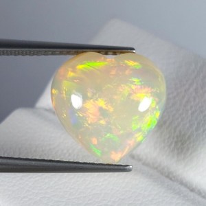 Natural Solid Welo <b>Opal</b> Heart Shape Loose Gemstone Color Play Fire <b>Opal</b> Stone For Jewelry Making <b>Ring</b> Pendant - Product Image 1