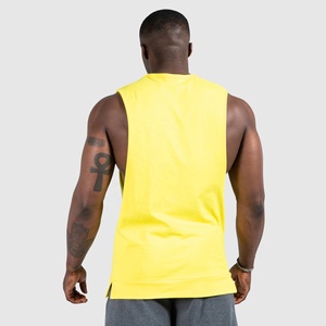 Solid Color Cotton Eco-Friendly Vintage <b>Tank</b> <b>Top</b> Drop Armhole Ribbed <b>Tank</b> <b>Top</b> For Men Street Style Gym <b>Workout</b> <b>Tank</b> <b>Top</b> For Men - Product Image 2