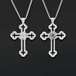 Colgante BOJ RCJ 006 Victoriano Personalizado Rosacruz Hecho a Mano en Plata de Ley, Cruz de la Rosa, Símbolo Alquímico, Precio Bajo en Oferta - Product Image 5