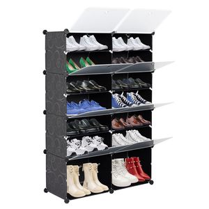 Scarpiera Portatile a 7 Livelli per 28 Paia, Organizzatore a Torre con 14 Scomparti, Mobile Contenitore Espandibile per Tacchi, Stivali e Ciabatte B - Product Image 1