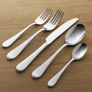 Ensemble de couverts traditionnels durables en acier inoxydable, finition argentée polie miroir, pour hôtels, restaurants, maison, à bas prix - Product Image 3