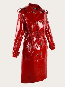 Manteaux longs en cuir véritable tendance pour femmes, en peau de mouton, nouvelle collection hiver, vente en gros, mode féminine - Product Image 3