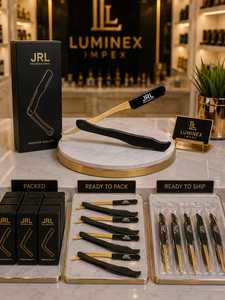 JRL Gold <b>Straight</b> Razor High Quality Shaving Tool Custom Logo Color Packing - Product Image 1