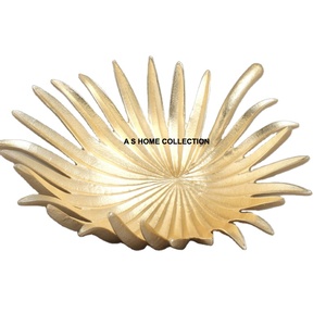 Bol à salade en aluminium de forme ronde, taille personnalisée, pour la cuisine à domicile, très vendu avec motif de feuilles décoratives - Product Image 1