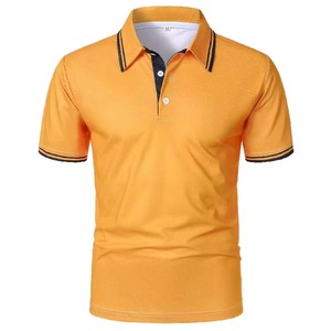 Unisex <b>Half</b>- Short-Sleeved Polo <b>Shirt</b> for Business Trendy Casual Sports Top Made of Cotton Breathable Knitted Fabric - Product Image 1