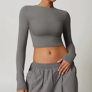Débardeur de sport côtelé sans couture pour femme, sexy, pour le yoga et l'entraînement, vente en gros personnalisée - Product Image 1