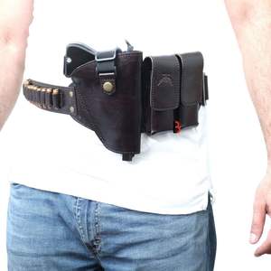 Funda de cinturón de cuero de vaca con ajuste seguro y acceso fácil - Product Image 4