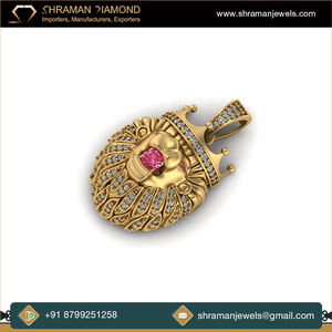 Pendentifs et breloques de joaillerie fine en argent 925 pour hommes, style Hip Hop, personnalisés, motif tête de lion glacée avec couronne, plaqué or, Moissanite VVS, pour soirée - Product Image 4