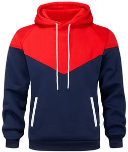 Sweat à capuche décontracté pour homme en molleton avec empiècements, pull sportif épais 320 g/m², sweat à capuche tendance avec poche kangourou, mélange 100 % coton - Product Image 1