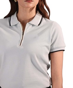 เสื้อถักพิมพ์ลายสำหรับผู้หญิง แขนสั้น ระบายอากาศได้ดี สวมใส่สบาย มีปก คอปกแบบลำลอง ติดกระดุม สำหรับใส่ทำงานในออฟฟิศหรือเล่นกอล์ฟ - Product Image 5