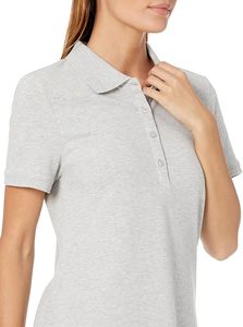 T-shirt décontracté et sportif en jersey tricoté respirant à manches courtes de couleur unie pour femme - Noir - Product Image 2