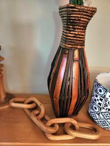 Chaîne en bois naturel à 5 maillons pour décoration de table d'hôtel, de fête, de maison ou de bureau, couleur bois naturel, très vendue - Product Image 6