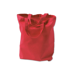 Custom Size Solid Red Shoulder Canvas Tote <b>Bag</b> Short Handle With Simple Pattern High Quality Cheap Price - Product Image 1