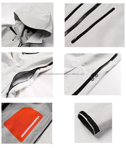 Unisex Hooded Heated Eco-Friendly Waterproof Windproof Zipper <b>Plus</b> <b>Size</b> Windbreaker Rain <b>Jacket</b> for Outdoor Sports Camping - Product Image 3