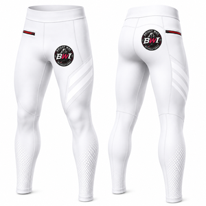 Pantalon de compression blanc pour femme BRIGHT WAY INTERNATIONAL, ajusté, respirant, à séchage rapide, anti-transpiration, longueur intégrale - Product Image 1