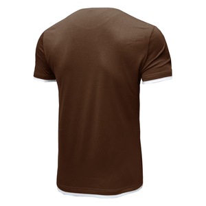 Athletic performance fit Reinforced double stitching Flatlock seams for comfort Stretch collar with OEM High Quality Men - Product Image 3