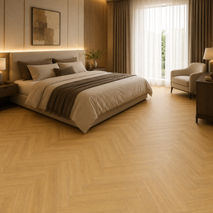 Suelo de MDF Moderno con Acabado Brillante, No Tóxico, Resistente al Fuego y al Agua, de Tablas Anchas, para Sala de Estar y Hoteles, 5.5mm de Grosor - Product Image 2