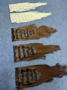 Extensiones de Cabello Virgen Vietnamita con Clip, Precio de Fábrica, Alta Calidad, Aptas para Permanente, Logotipo Personalizado, Todos los Colores Disponibles - Product Image 5