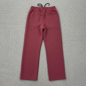 Pantalon de survêtement évasé surdimensionné personnalisé pour homme, 100 % coton, coupe ample, broderie, streetwear, automne-hiver - Product Image 5