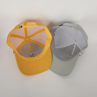 Nouvelles casquettes de golf Melyn ajustables, découpées au laser, imperméables, avec patch en caoutchouc personnalisé, perforées, boucle en cuivre doré, unisexe