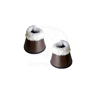Bell Boots <b>Synthetic</b> <b>Leather</b> with Neoprene Fluffy Wool Collar Velcro Fastening Large Pair - Product Image 2