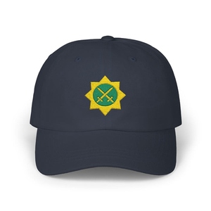 Gorra de Béisbol Masónica Personalizada, Color Gris Carbón, Estrella Dorada, Círculo Verde, Espadas Cruzadas Bordadas - Product Image 2