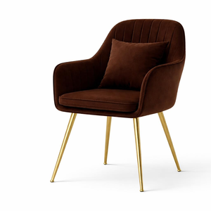 Modern Upholstered Rocking Chair with Cushion and Metal Legs for Outdoor School Hospital Villa Use - Product Image 2