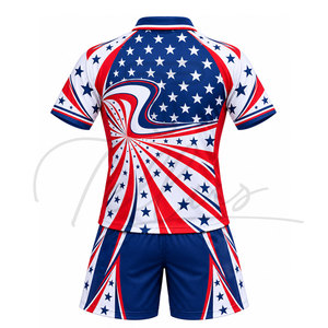 Camiseta de rugby personalizada 100% poliéster transpirable para hombre, uniforme de rugby para adultos para deportes - Product Image 2
