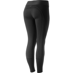 Legging d'équitation pour femme en polyester et élasthanne, respirant, léger, séchage rapide, taille mi-haute, motif uni, avec grip intégral sur le siège - Product Image 4