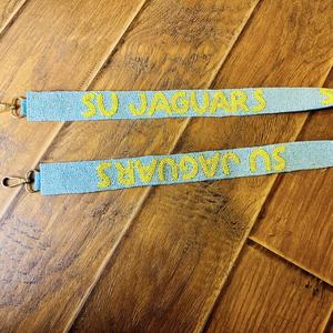 CRYSTAL CRAFT for Handmade Embroidered Beaded <b>Purse</b> Strap Customized <b>White</b> Gold Seed Bead Custom Logo Statement Decorative - Product Image 2