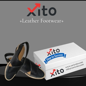 Genuine Leather Black Real Leather Flat Heel Customized available and Heel <b>Sandals</b> for Women - Product Image 5