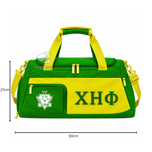 Chi Eta Phi Sorority Women's Cordura <b>Duffel</b> Weekender <b>Bag</b> With Shoe Compartment <b>Travel</b> Sports Zippered Carryall <b>Bag</b> - Product Image 1